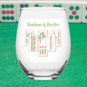 Bamboo & Besties 麻雀 パーソナライズド コケット ステムなしワイングラス