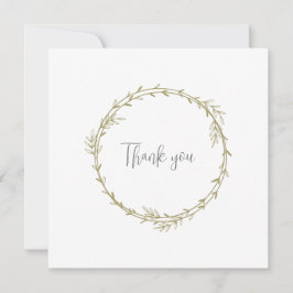 Bamboo Boho Botanical Leaf Soft Elegant Greenery サンキューカード