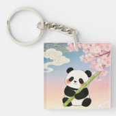 Bamboo & Cherry Panda Keychain キーホルダー (正面)