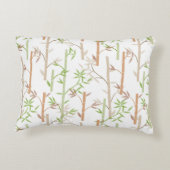 Bamboo Foliage Oriental Greenery Leaves アクセントクッション (裏面)