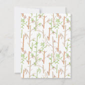 Bamboo Foliage Oriental Greenery Leaves サンキューカード (裏面)