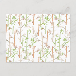 Bamboo Foliage Oriental Greenery Leaves シーズンポストカード