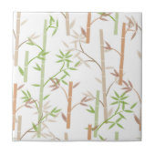 Bamboo Foliage Oriental Greenery Leaves タイル (正面)