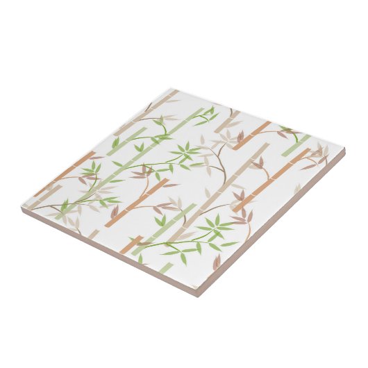 Bamboo Foliage Oriental Greenery Leaves タイル (側面)