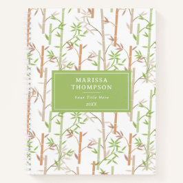 Bamboo Foliage Oriental Greenery Leaves ノートブック