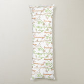 Bamboo Foliage Oriental Greenery Leaves ボディピロー (裏面 (縦))