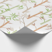 Bamboo Foliage Oriental Greenery Leaves ラッピングペーパー (角)