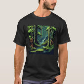 Bamboo Forest Pixelated Escape Old Computer game s Tシャツ (正面)