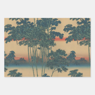 Bamboo grove and summer evening"竹林と夏の夕刻" ラッピングペーパーシート
