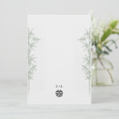 Bamboo Love Double Happiness Chinese Wedding 招待状 (スタンド正面)