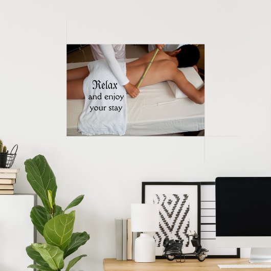 Bamboo Massage On Ribs ポスター (ホームオフィス)