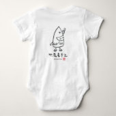 bamboo ninja ベビーボディスーツ (裏面)