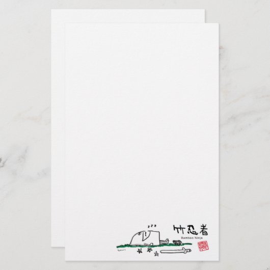 bamboo ninja 便箋 (正面/裏面)