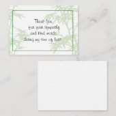 Bamboo Plants Thank You Card ノートカード (正面/裏面)