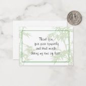 Bamboo Plants Thank You Card ノートカード (正面/裏面インサイチュ)