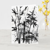 Bamboo - Watercolor flowers カード (黄色い花)
