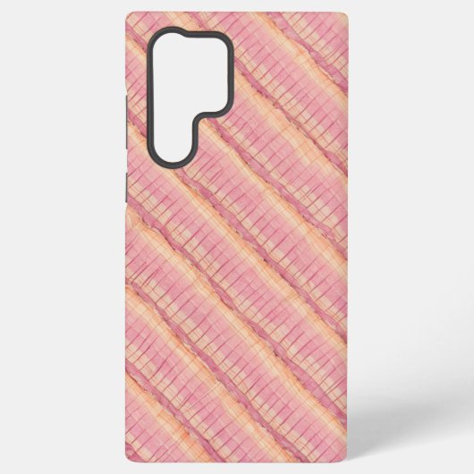 Bamboo Weave Texture Pink Phone Case Samsung Galaxyケース (裏面)