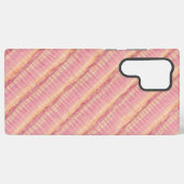 Bamboo Weave Texture Pink Phone Case Samsung Galaxyケース (裏面横)