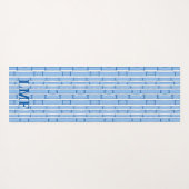 Bambooey Bamboo Stripe in Blue Personalized ヨガマット (裏面(横))