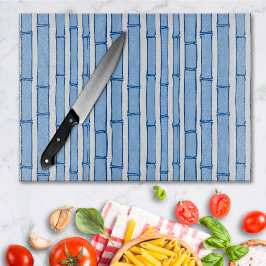 Bambooey Bamboo Stripe in Blue Porcelain カッティングボード
