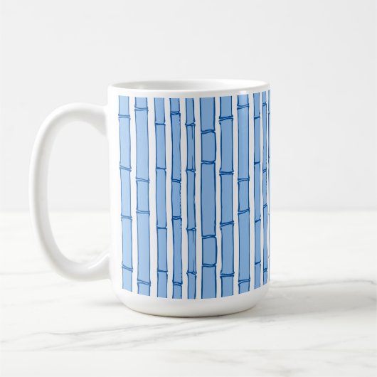 Bambooey Bamboo Stripe in Blue Porcelain コーヒーマグカップ (左)