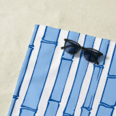 Bambooey Bamboo Stripe in Blue Porcelain ビーチタオル (インサイチュ)