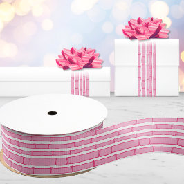 Bambooey Bamboo Stripe in Pink グログランリボン