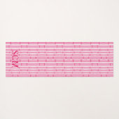 Bambooey Bamboo Stripe in Pink Personalized ヨガマット (裏面(横))