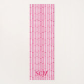 Bambooey Bamboo Stripe in Pink Personalized ヨガマット (裏面)