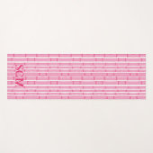 Bambooey Bamboo Stripe in Pink Personalized ヨガマット (正面(横))