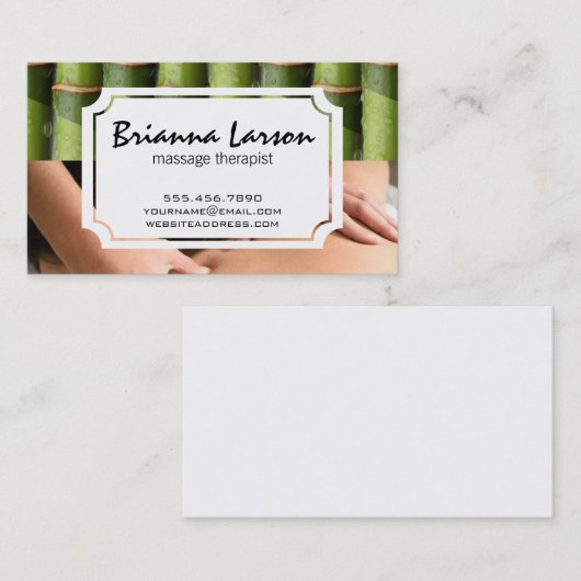 Bamboos | Back Massage | Therapy Health 名刺 (正面/裏面)