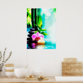 Bambou et orchidée ポスター (キッチン)