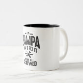 Bampaもしは修正できない我々は全てネジを込めている – おじいちゃん ツートーンマグカップ (正面右)