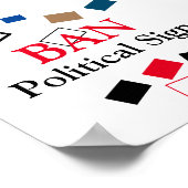 BAN政治シンボルや象徴 ポスター (角)