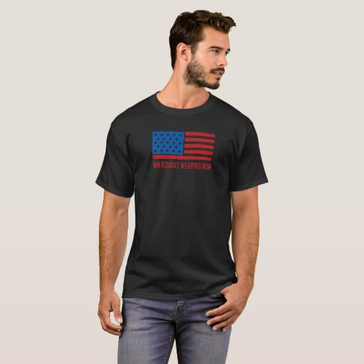 Ban Assault Weapons Now銃規制活動家Ameri Tシャツ (正面フル)