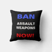 Ban Assault Weapons Now! Protest Against Guns クッション (裏面)