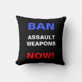 Ban Assault Weapons Now! Protest Against Guns クッション (正面)