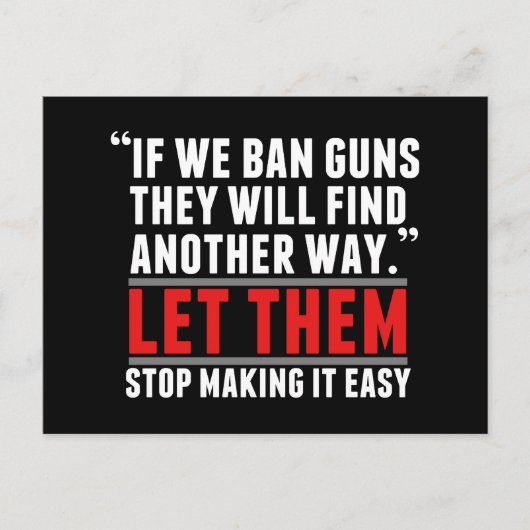 Ban Guns – 銃の改革をサポート ポストカード (正面)