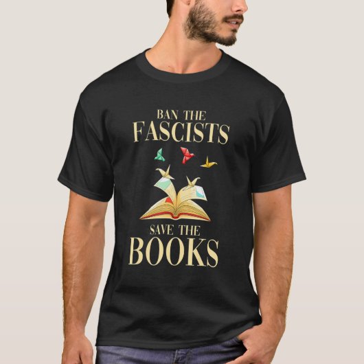 Ban The Fascists Save The Book  Book  Student Kids Tシャツ (正面)