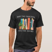 Ban The Fascists Save The Books  Book  Worm Nerd Tシャツ (正面)