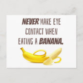 BANANAギフトおもしろいは絶対に目を連絡作らないときに… ポストカード (正面)