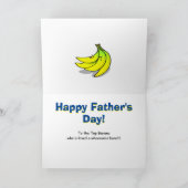 Banana おもしろい Fants Day Card, Insertパパ写真 カード (内部)
