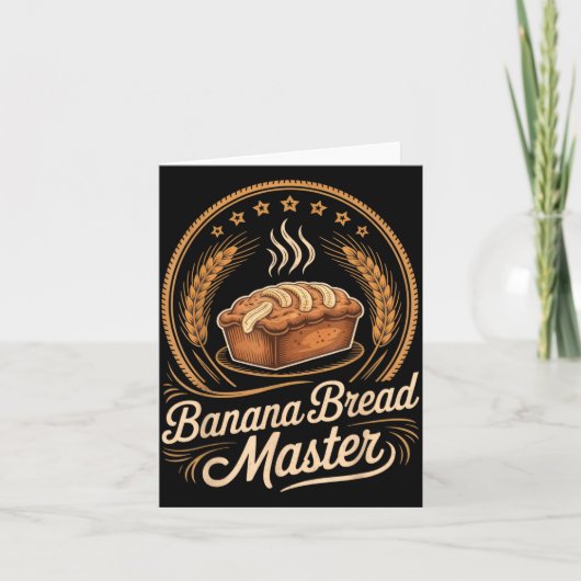 Banana Bread Master Baker Chef Humor Fall Baking L カード (正面)