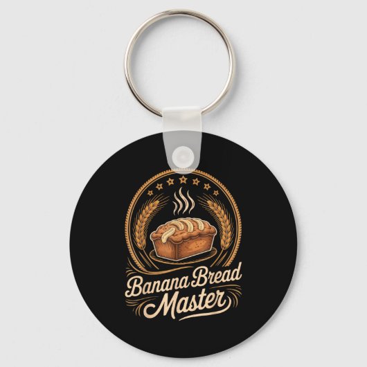 Banana Bread Master Baker Chef Humor Fall Baking L キーホルダー (正面)