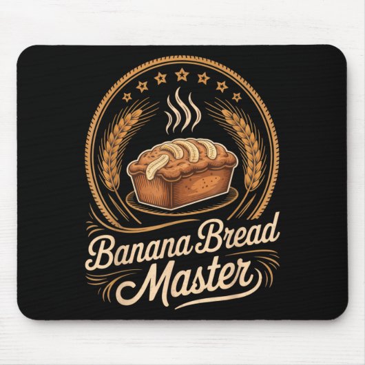 Banana Bread Master Baker Chef Humor Fall Baking L マウスパッド (正面)
