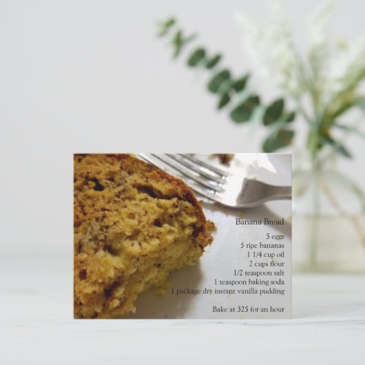 Banana Bread Recipe ポストカード (スタンド正面)