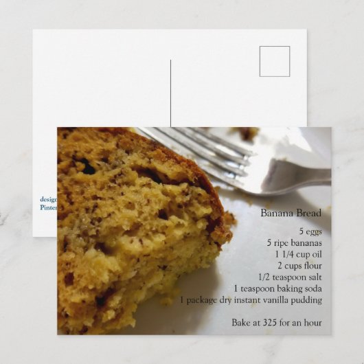 Banana Bread Recipe ポストカード (正面/裏面)