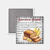 Banana Bread Recipe マグネット (正面/裏面)
