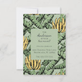 Banana Bunch新しいアドレス移動アナウンスメントカード ノートカード (正面)