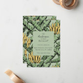 Banana Bunch新しいアドレス移動アナウンスメントカード ノートカード (正面/裏面インサイチュ)